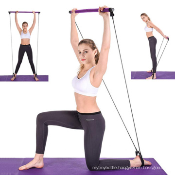 Exercise Resistance Band Yoga Pilates Bar, Muscle Toning Bar Home Gym Resistance Bands Pilates Bar Kit^